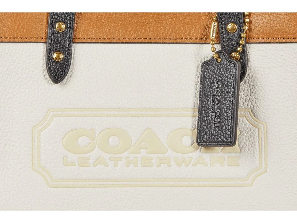 COACH Color-Block Leather Coach Badge Field Tote 22 4