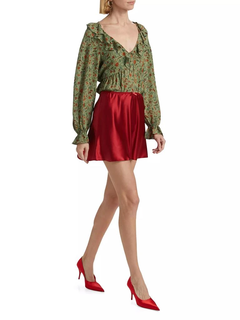 Reformation Edda Silk Miniskirt 2