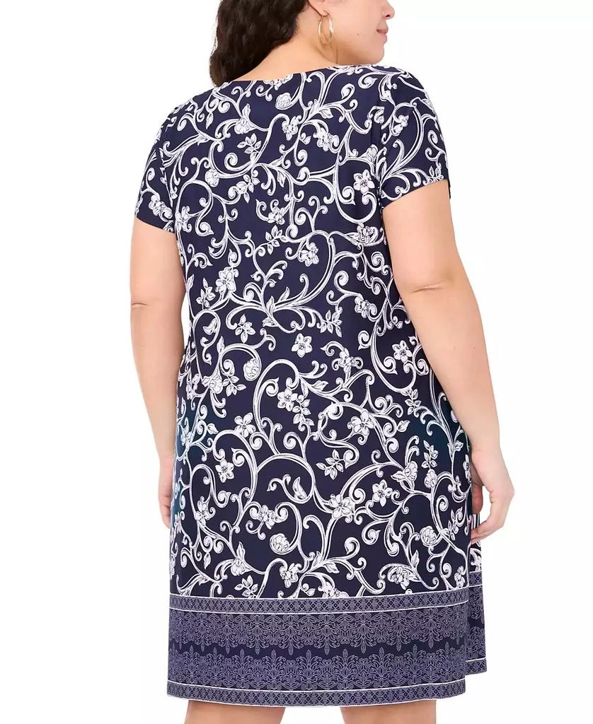 MSK Plus Size Printed Shift Dress 4
