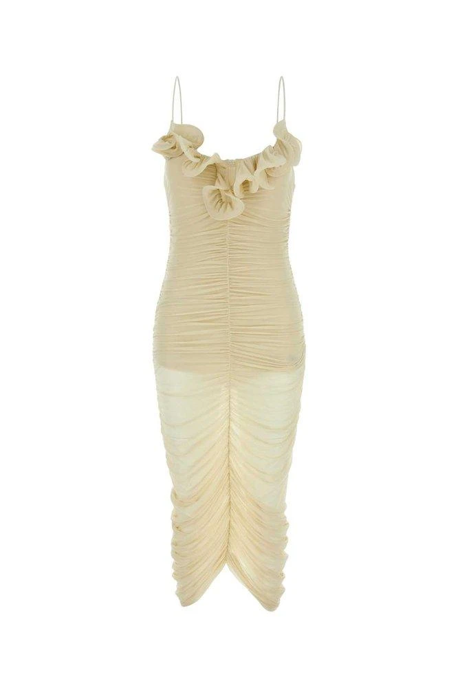 Magda Butrym Magda Butrym Ruched Ruffle Midi Dress 1