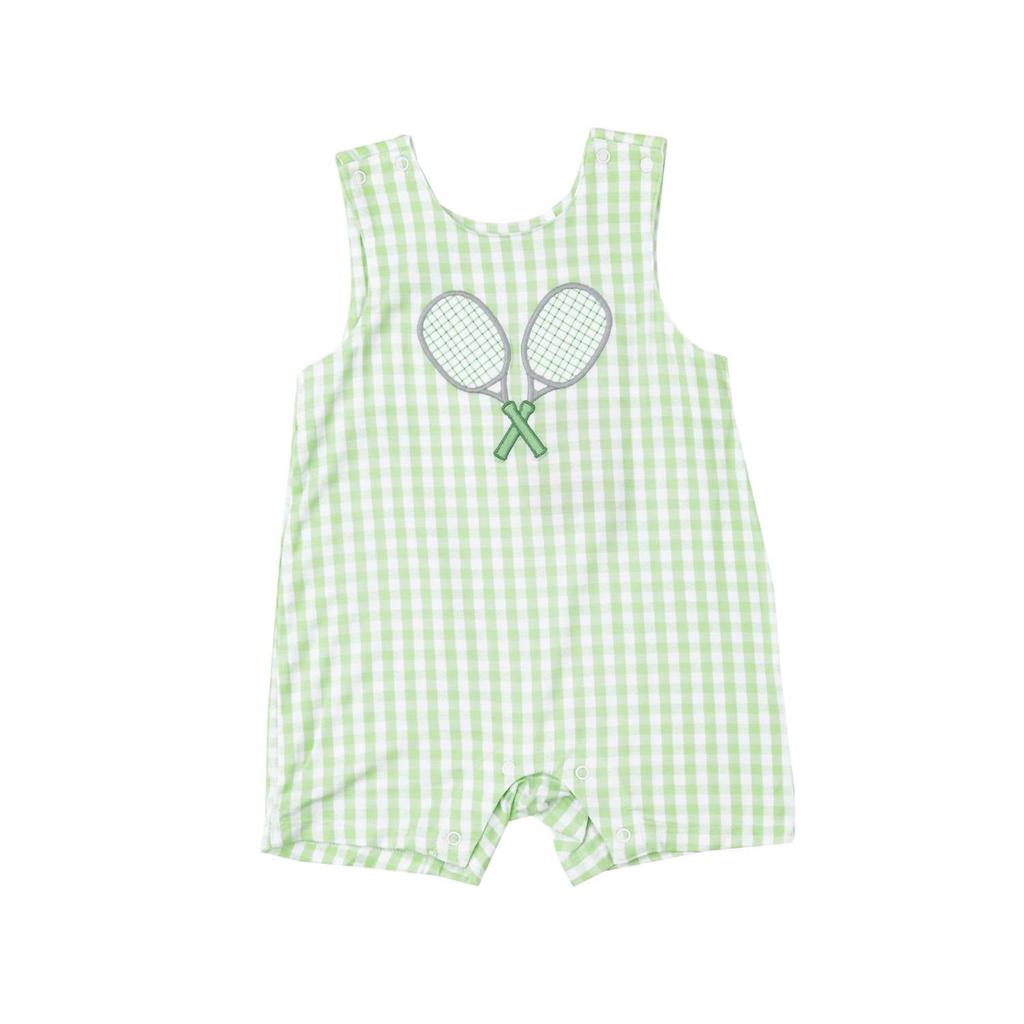 Angel Dear Baby's Sleeveless Gingham Romper