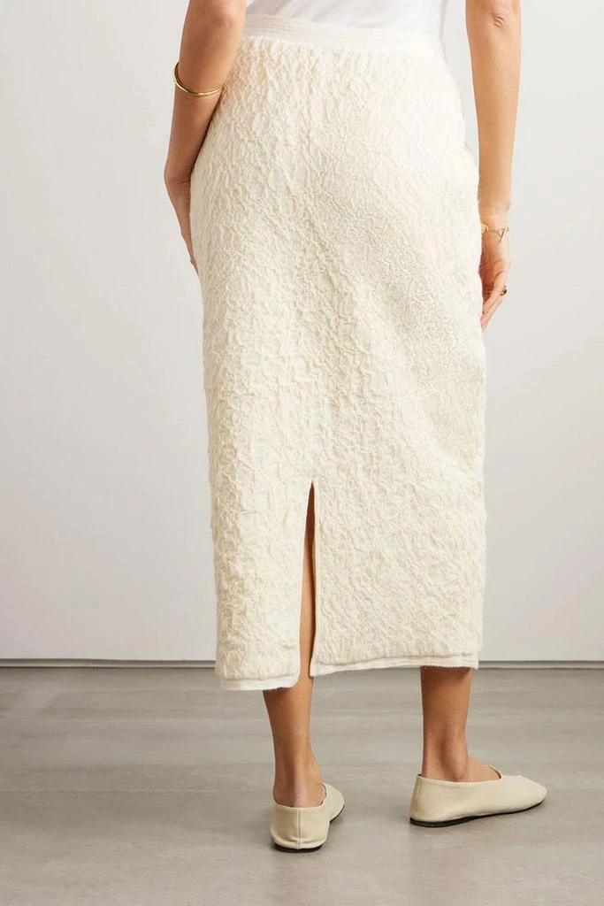 LAUREN MANOOGIAN Stretch-alpaca cloqué midi skirt 3