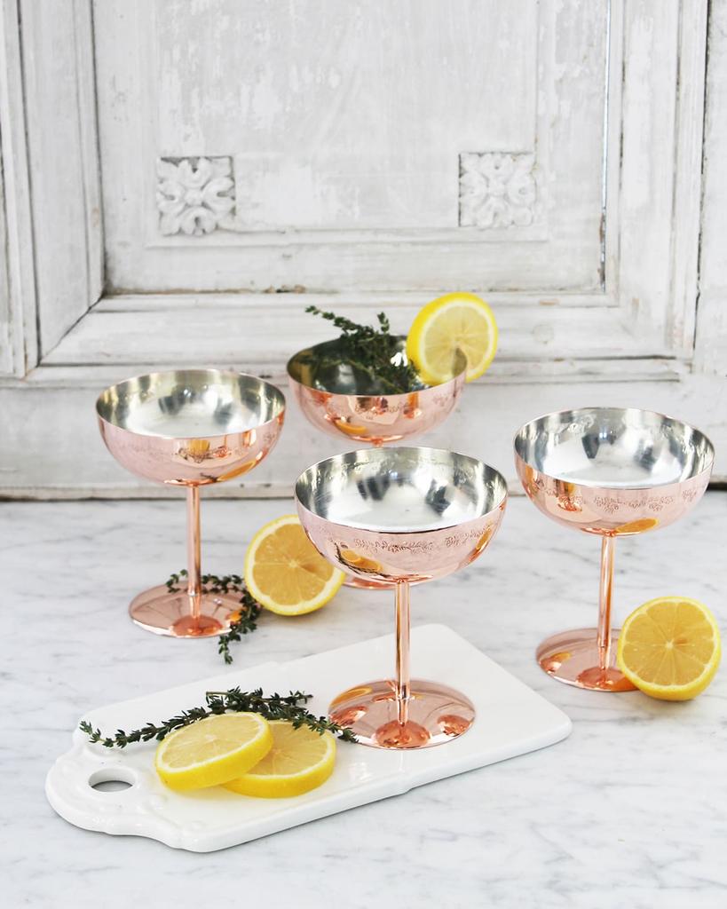 Coppermill Kitchen Vintage-Inspired Coupe Glasses, Set of 2