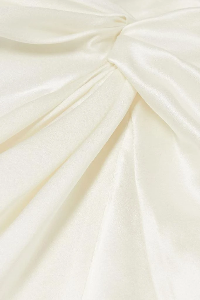 Fleur du Mal Wrap-effect silk-blend satin maxi skirt 4
