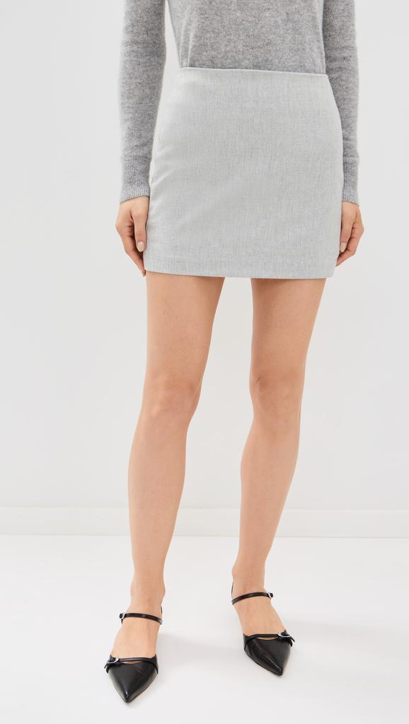 Enza Costa Wool Suiting Miniskirt