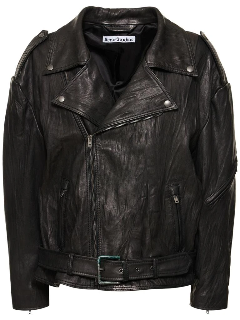 Acne Studios Oversized Leather Biker Jacket 1