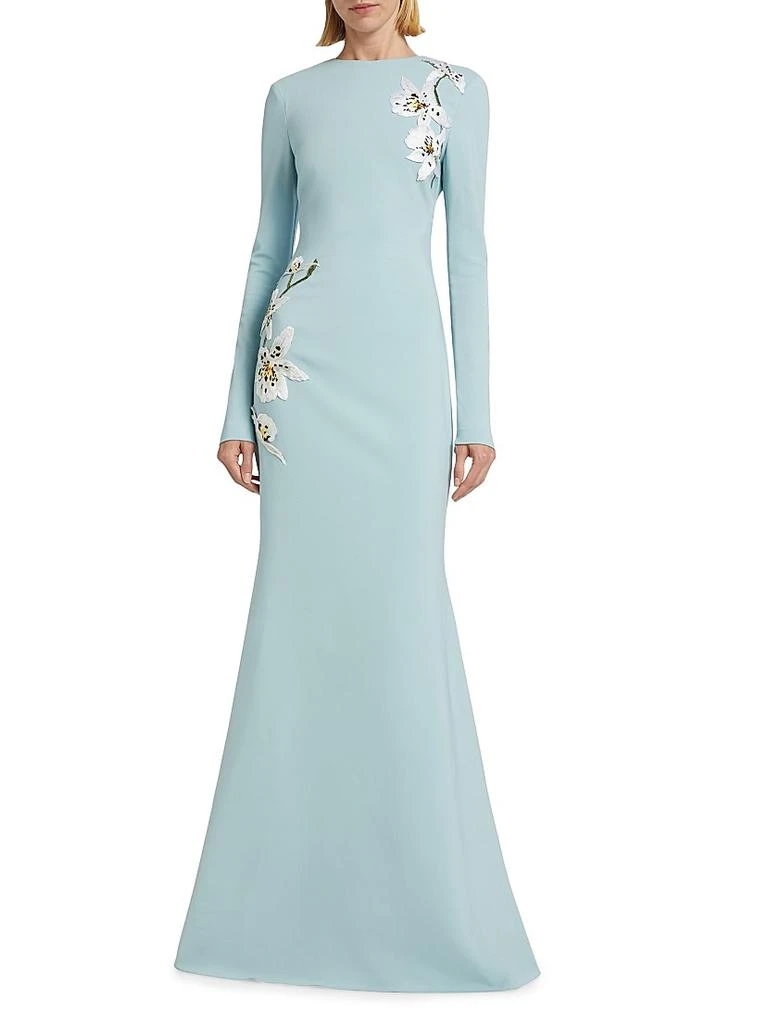 Orchid Threadwork Cady Trumpet Gown – On Sale Now with Up to 60