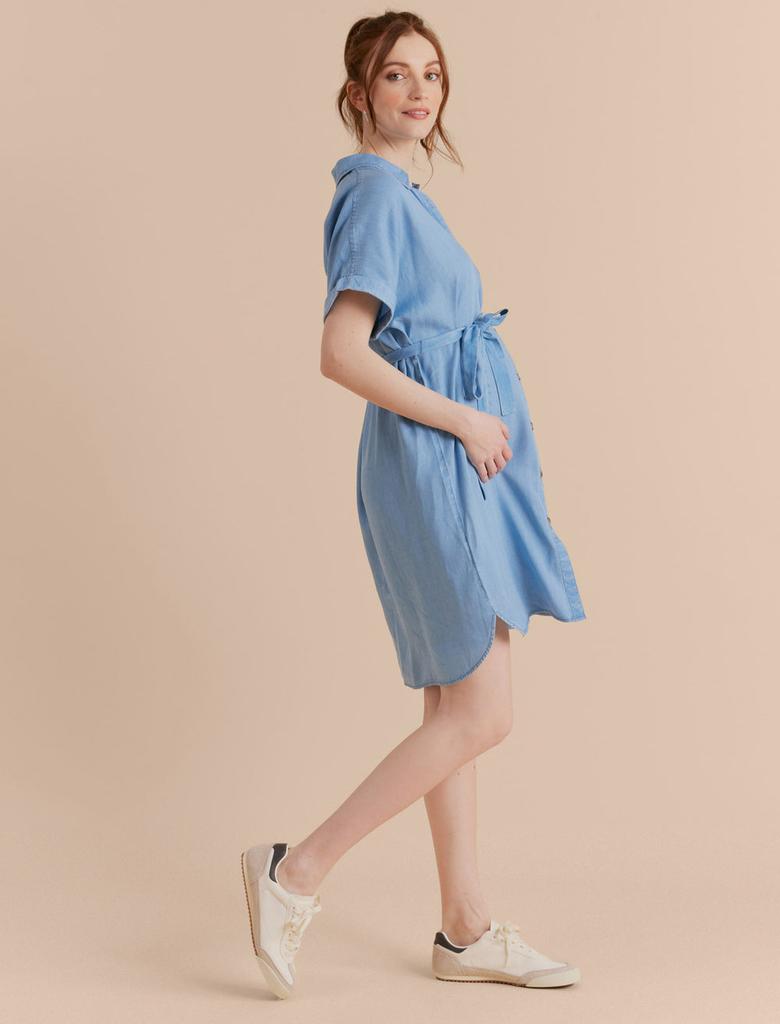 A Pea in the Pod Chambray Maternity Shirt Dress