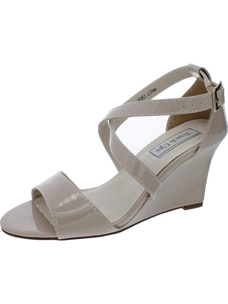 Touch Ups Jenna Womens Patent Strappy Wedge Sandals 1