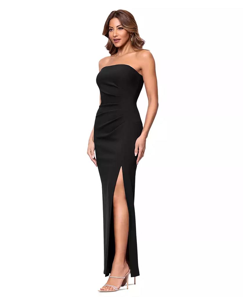 XSCAPE Women's Ruched Strapless Gown