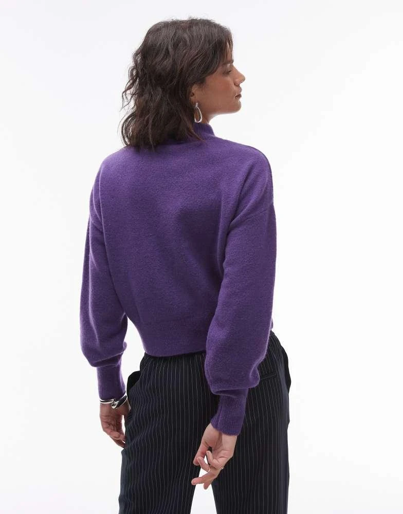& Other Stories & Other Stories mock neck jumper in purple 4