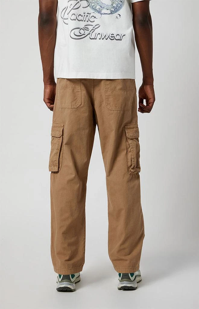 PacSun Tan Ripstop Baggy Cargo Pants 4