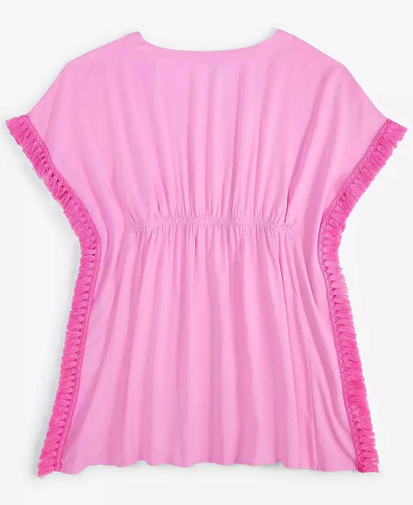 Breaking Waves Big Girls Fringed-Detail Kimono Swim Cover-Up 3