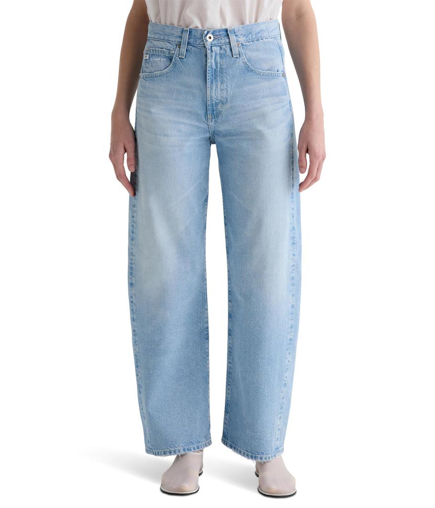 AG Jeans Hattie High-Rise Barrel in Allusion Destructed
