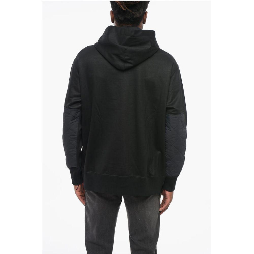 Junya Watanabe Cotton Hoodie with Quilted Nylon Men's Inserts