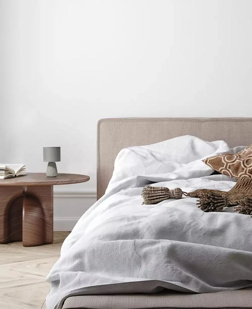 Simple Designs 11.02" Traditional Mini Modern Ceramic Texture Pastel Accent Bedside Table Desk Lamp with Matching Fabric Shade 56