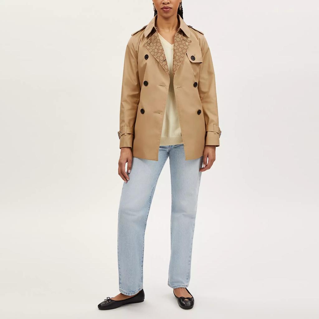 Coach Outlet Coach Outlet Signature Lapel Short Trench