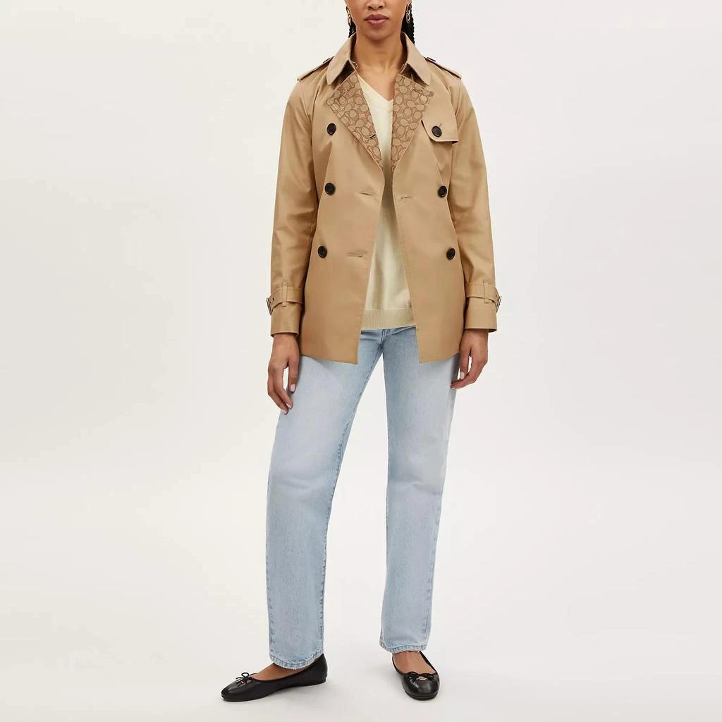 Coach Outlet Signature Lapel Short Trench 2