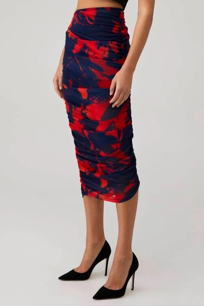 LaMarque Lamarque - Pace Printed Mesh Midi Skirt 2