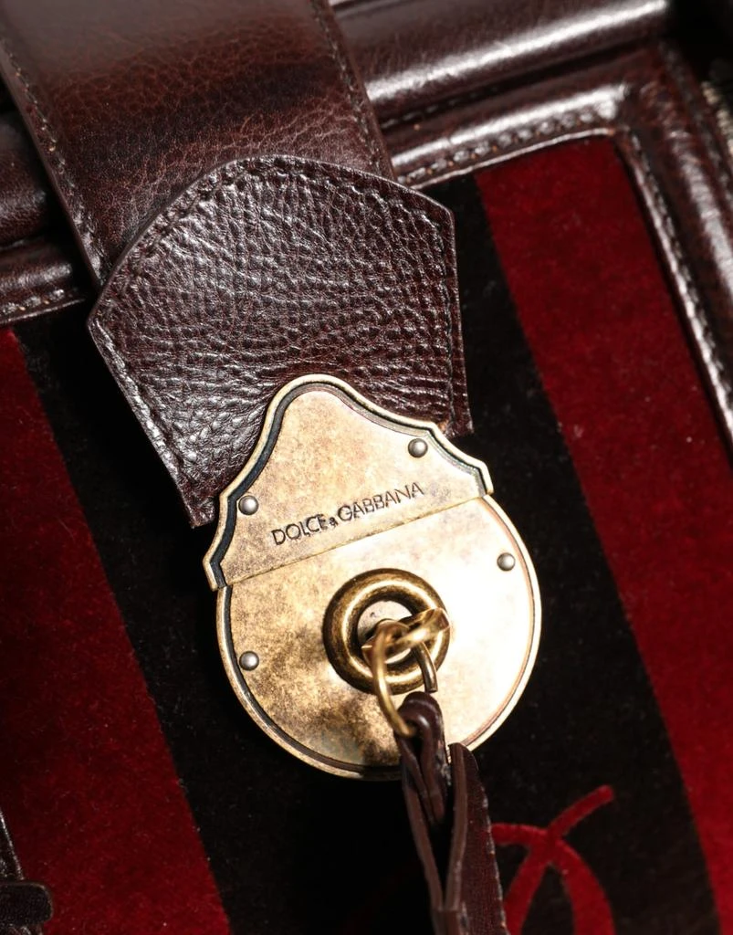 Dolce 
Gabbana Leather Jacquard Velvet Travel Duffle Men
s Bag (Pre-Owned) 5