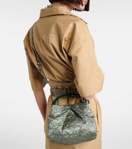 Dries Van Noten Crisp Mini crushed plissé tote bag 6