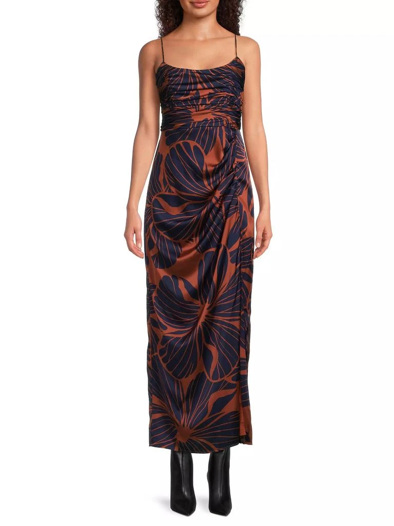 Hutch Luxe Floral Satin Maxi Dress 3