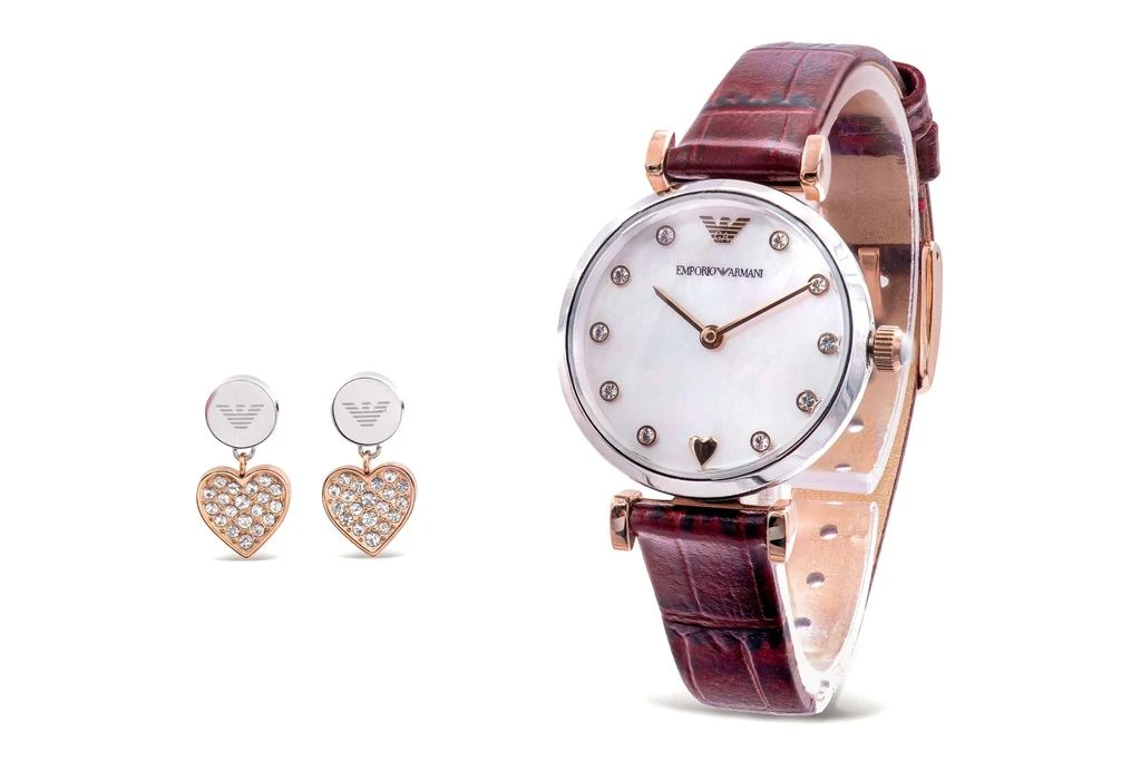 Armani Emporio  Earrings And Watch Gift Set 1