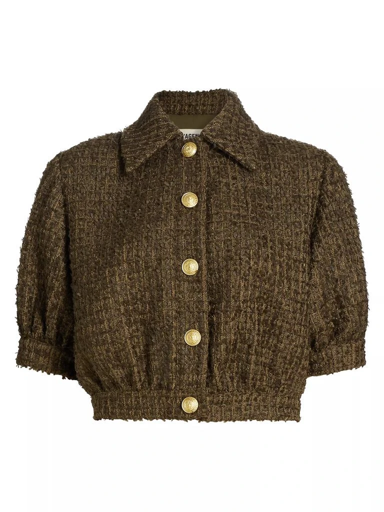 L'Agence Cove Cropped Tweed Jacket 1