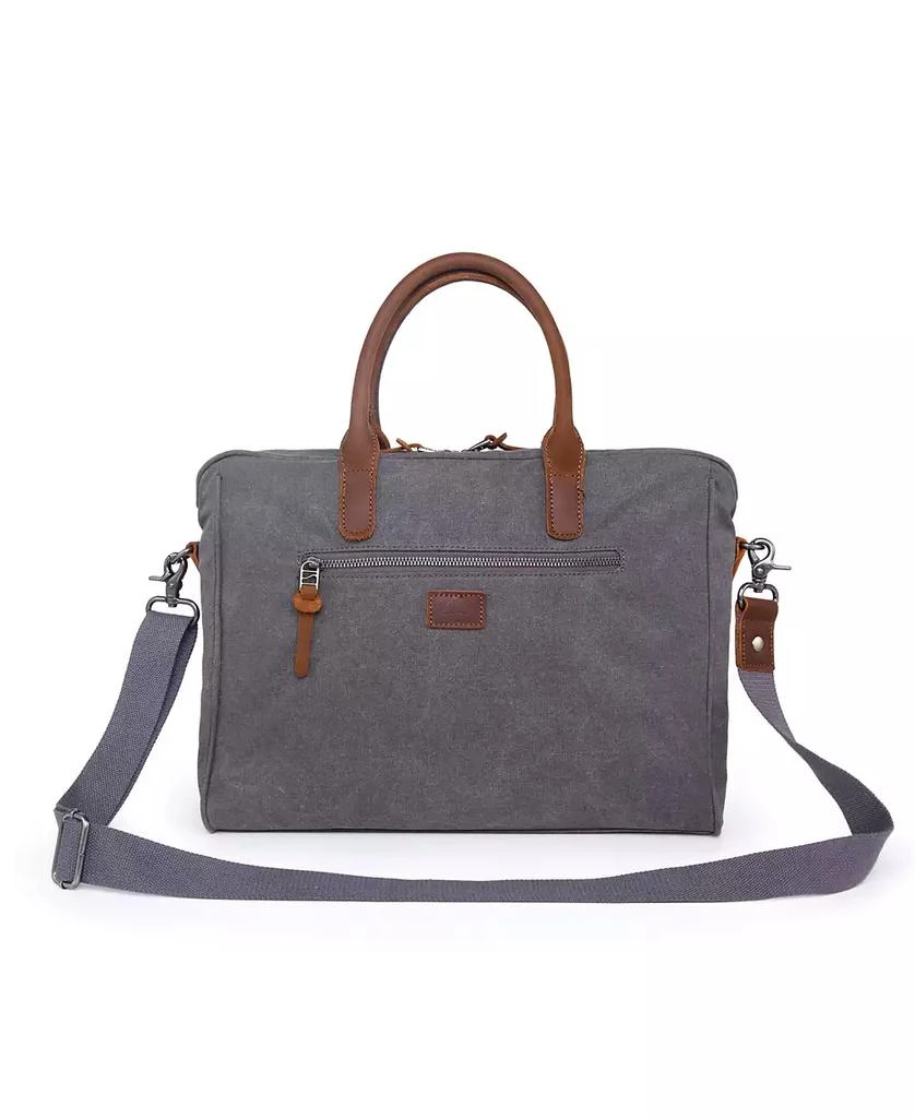 TSD BRAND Canvas Valley Hill Computer Brief Bag 4