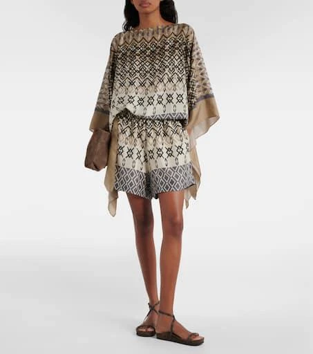 Brunello Cucinelli Printed silk shorts 2