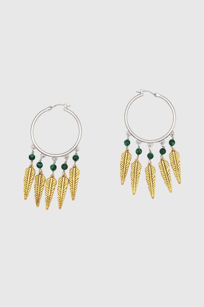 Rebecca Minkoff Feather Hoop Earrings