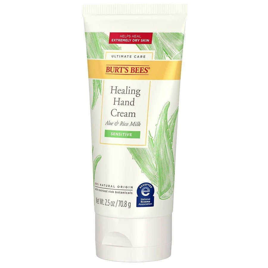 Burt's Bees Ultimate Care Healing Hand Cream with Aloe and Rice Milk for Sensitive Skin 7