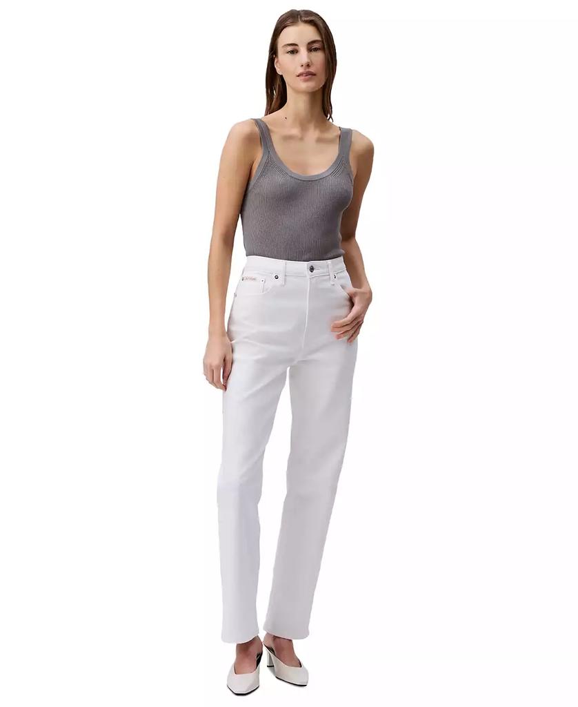 Calvin Klein Women's High-Rise Straight-Leg Stretch Denim Jeans