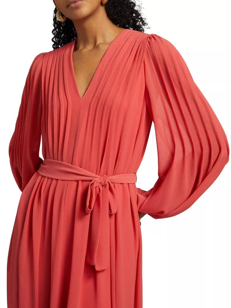 Kobi Halperin Tatum Tie-Waist Pleated Midi-Dress 6