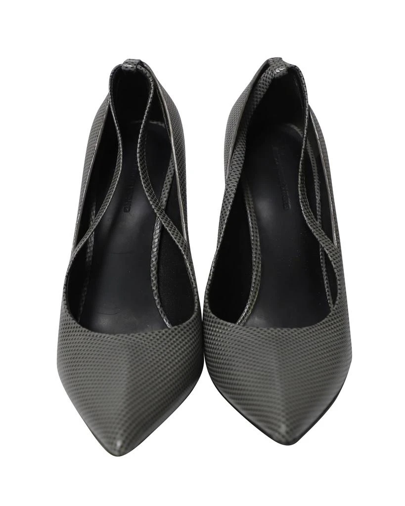 Alexander Wang Alexander Wang Court Stiletto Heels in Grey Leather 2