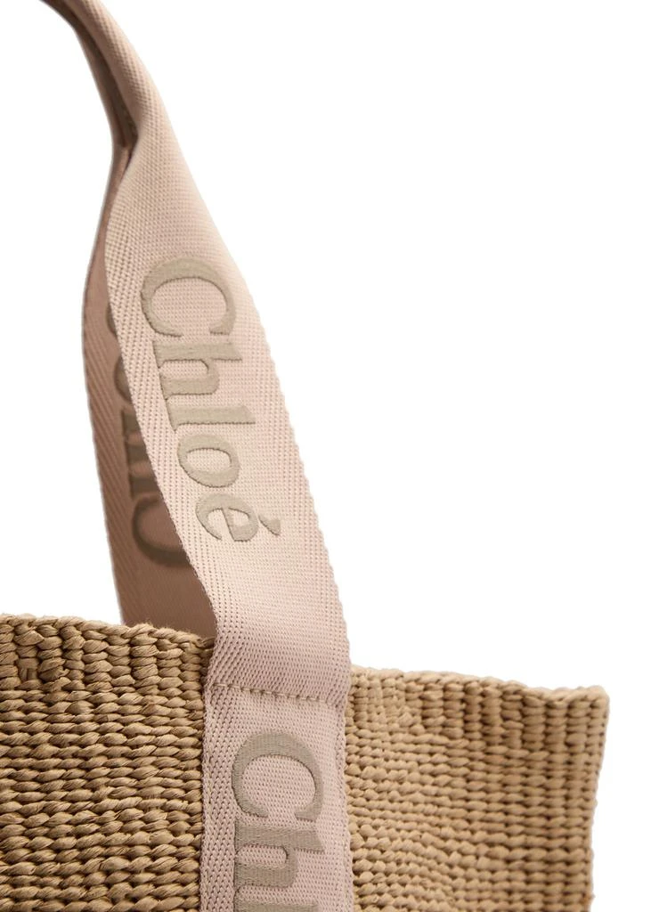 Chloé Woody woven raffia basket bag 3