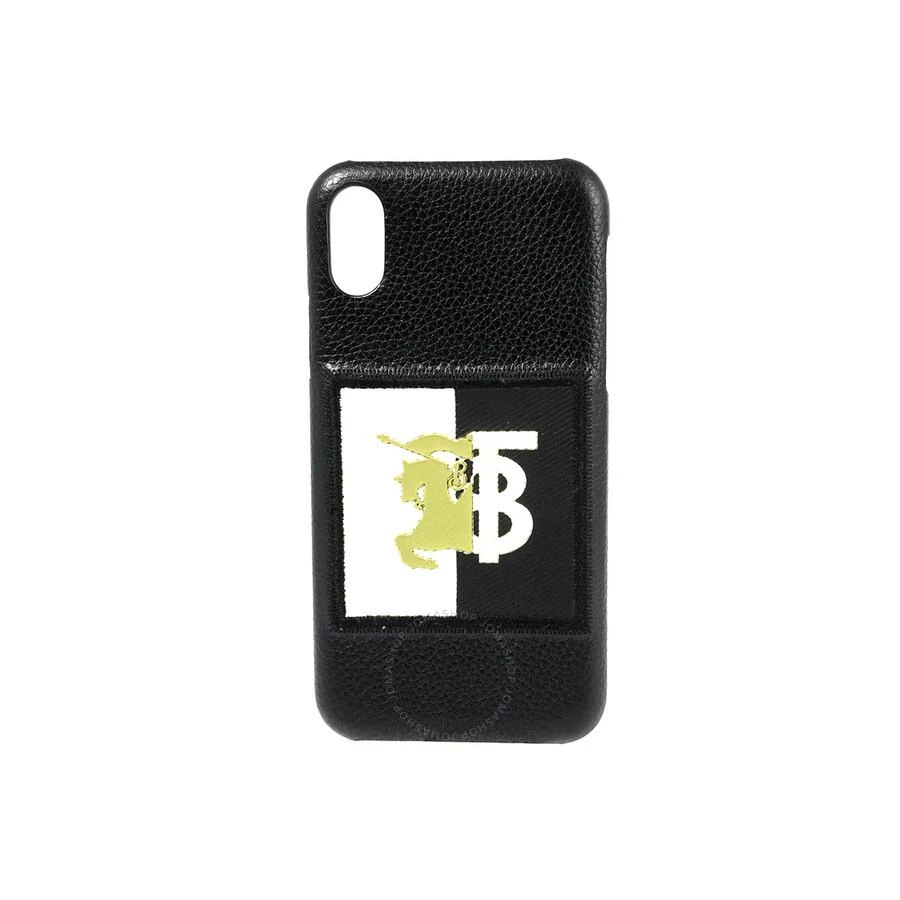 Burberry Black Ladies  Contrast Logo Graphic Leather iPhone X/XS Case 2