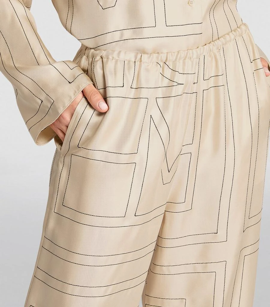 Totême Silk Monogram Trousers 6