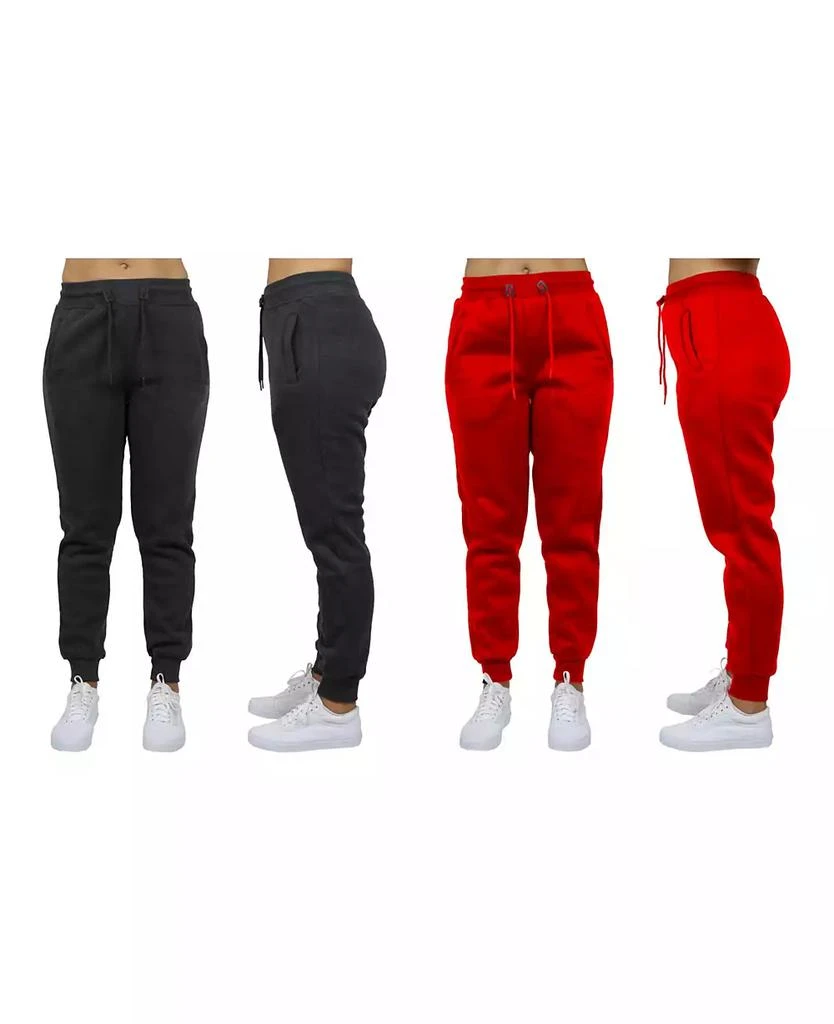 Galaxy By Harvic Women's Loose Fit Fleece Jogger Sweatpants, Pack of 2 7