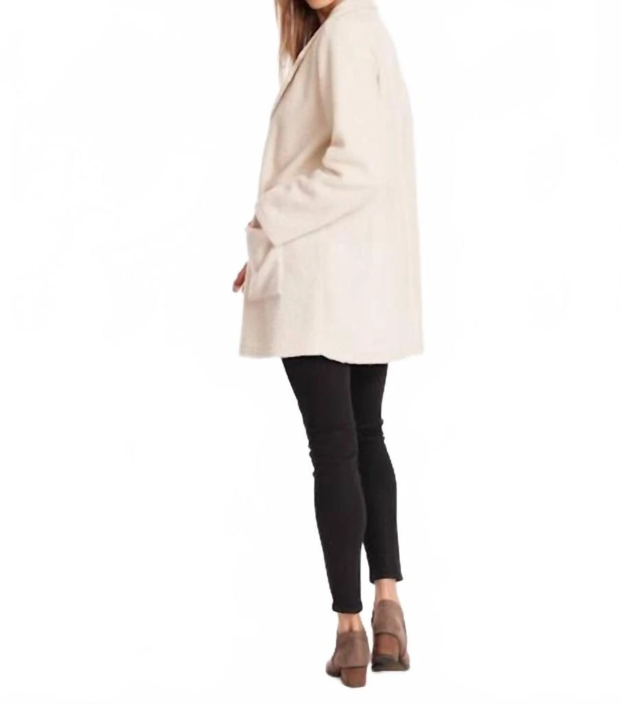 Mod-o-doc Long Boucle Blazer In Cream 3