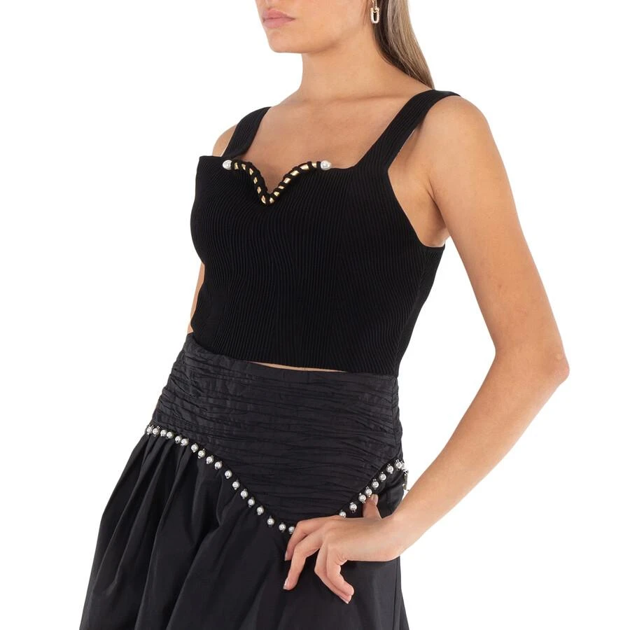Aje Ladies Black Goldfoil Metal Bar Bodice 2