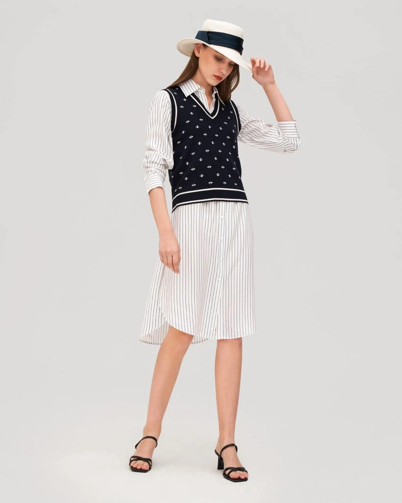 LILYSILK Pinstriped Freesia Shirt Dress for Women 6