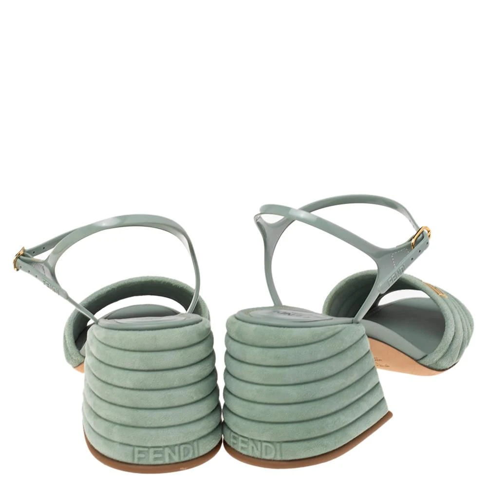 Fendi Fendi Light Blue Suede And Jelly Promenade Sandals Size 39 5