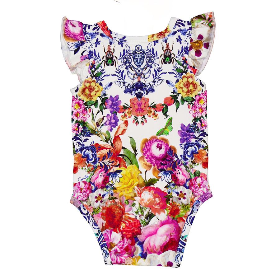 Camilla Girls Pink Frill Bodysuit