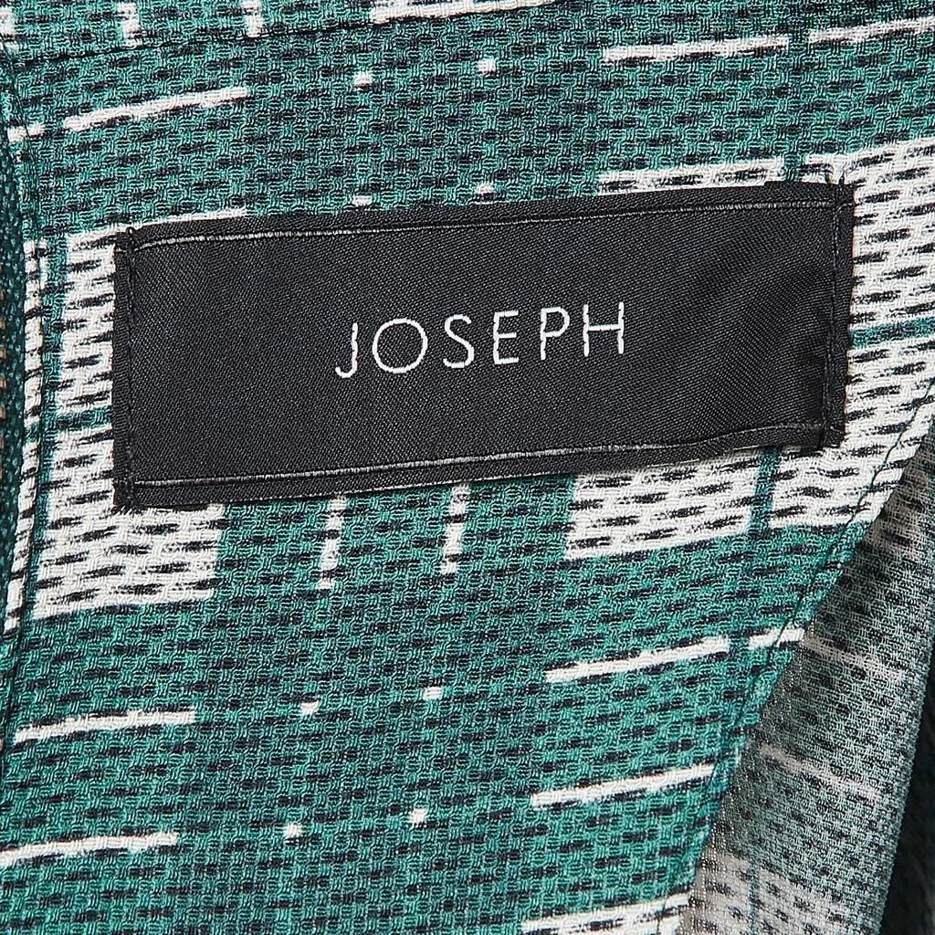 Joseph Joseph Green Check Silk Blend Lightweight Belted Jacket M 4