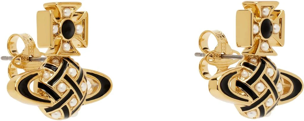 Vivienne Westwood Gold Cassie Bas Relief Earrings 2