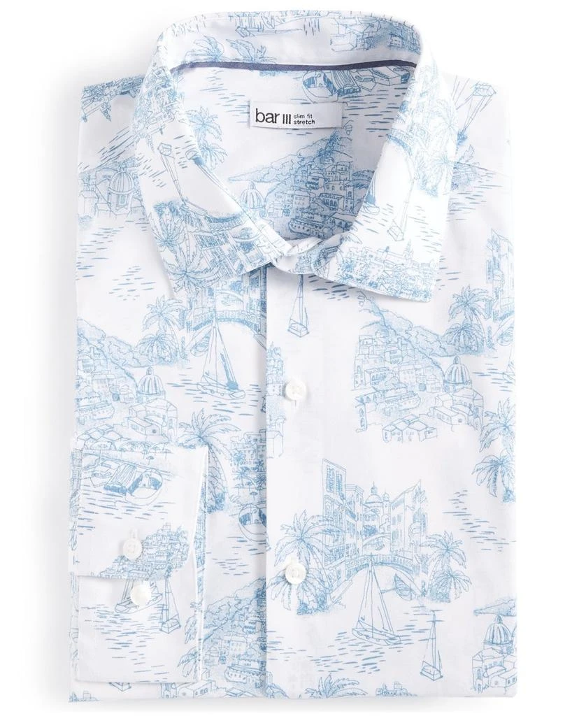 Amalfi Scenic Shirt Men's White Printed Slim Fit Button Up FTS209  On Sale  Now with Up to 23% Off | Discover Exclusive Deals & Savings at BeyondStyle   Authentic Bar III