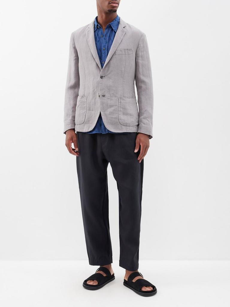 120% Lino Patch-pocket linen suit jacket