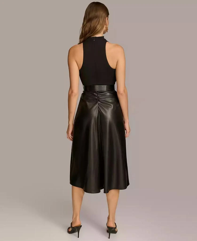 Women's Mixed-Media Belted Midi Dress  On Sale Now with Up to 48% Off |  Discover Exclusive Deals & Savings at BeyondStyle  Authentic Donna Karan  dress|women's clothing, shoes & accessories|dresses with