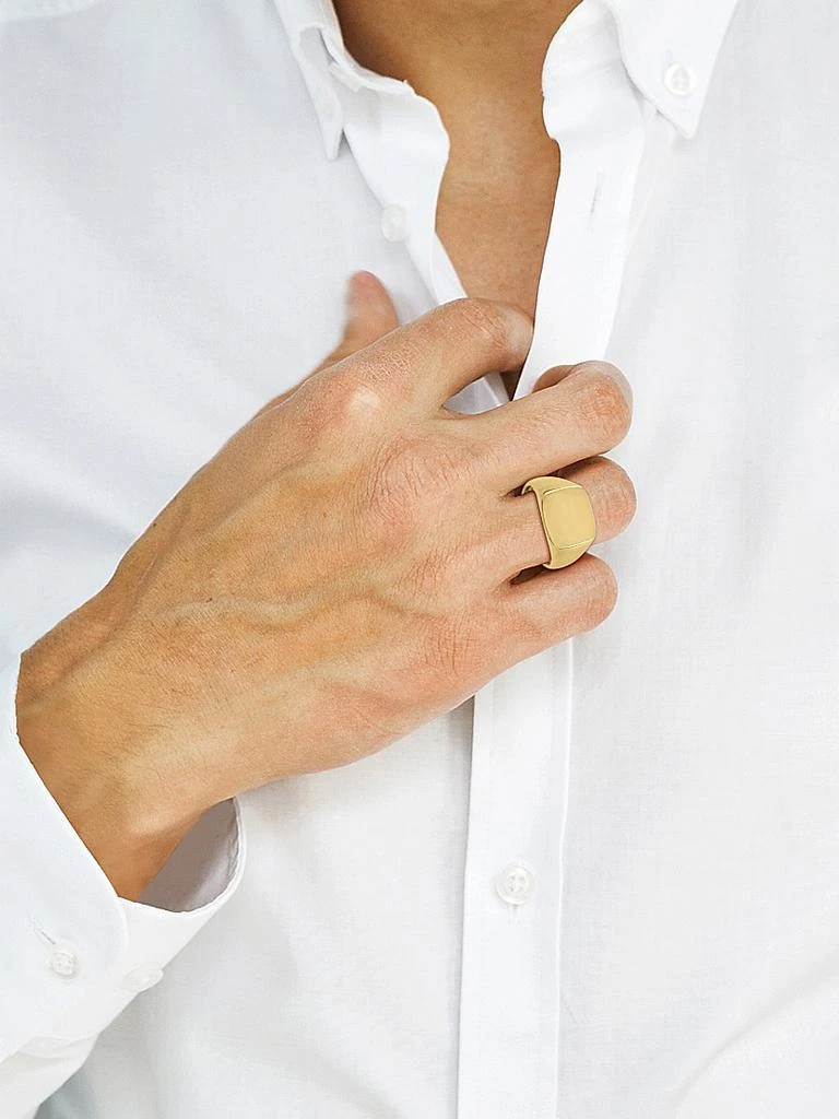 Saks Fifth Avenue Collection 14K Yellow Gold Signet Ring 2